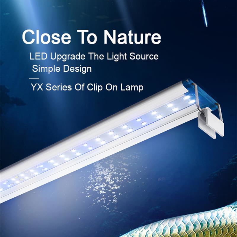 Aquarium Planted Tank Light - Ausziehbare wasserdichte Clip auf Lampe für