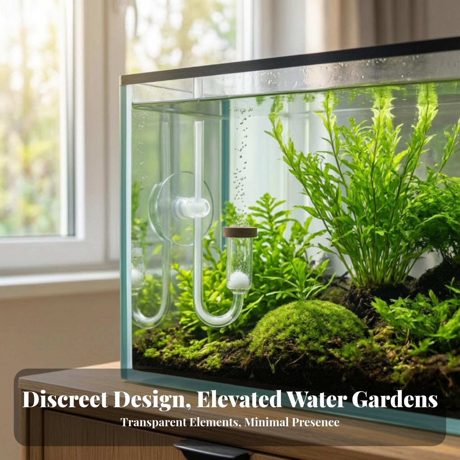 Aquarium Planted Wall - CO2-Diffusor für Aquarien, Feinblasen-Bewässerungsset mit Saugnapf,
