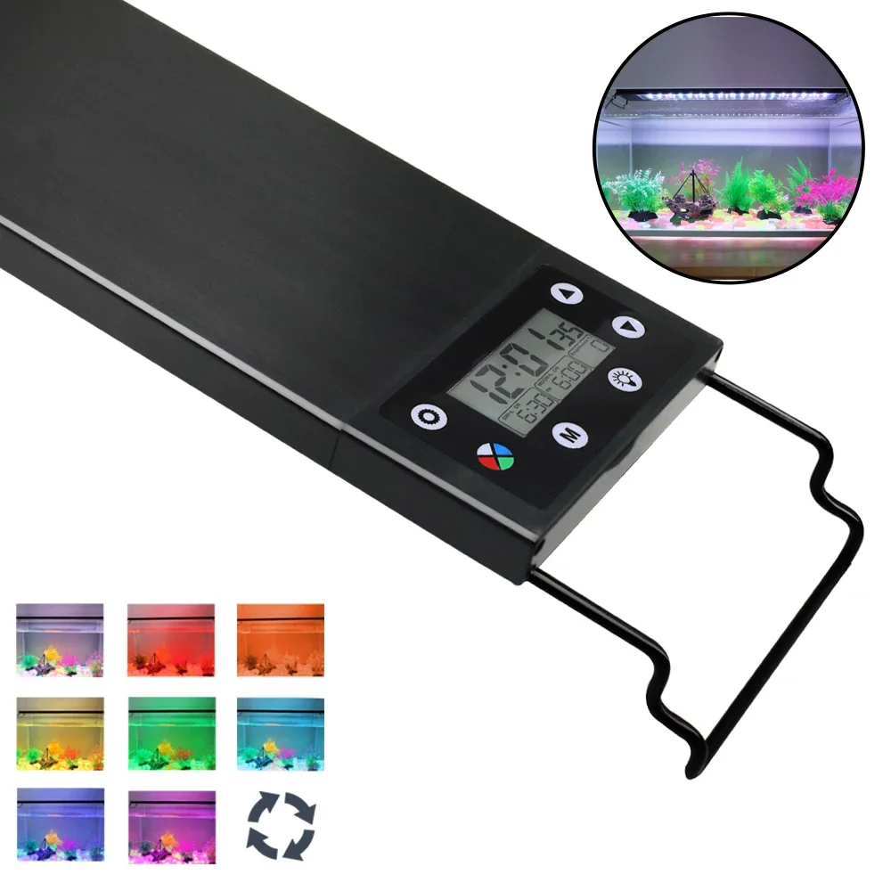 Aquarium Planted Tank Light - IP68 wasserdichtes Aquarium-LED-Licht, Vollspektrum-Aquariumbeleuchtung mit Wasserpflanzenwachstumslampe,