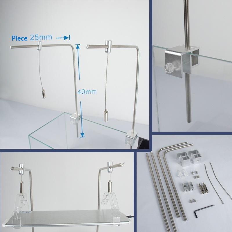 Planted Aquarium Hanging Light - Aquarium-Pflanzenleuchtenhalterung, robuste Hängehalterung, rutschfest, für Süßwasseraquarien,