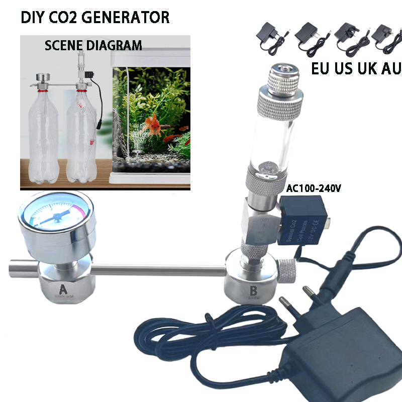 Planted Aquarium Co2 System - Aquarium DIY CO2-Generator-System-Kit, CO2-Generator, Blasenzähler-Diffusor mit