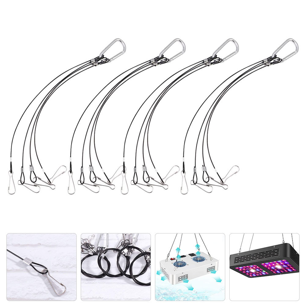 Planted Aquarium Hanging Light - Edelstahl-Seilhalter-Set, 4er-Pack, verstellbarer Halter für Aquarienleuchten,