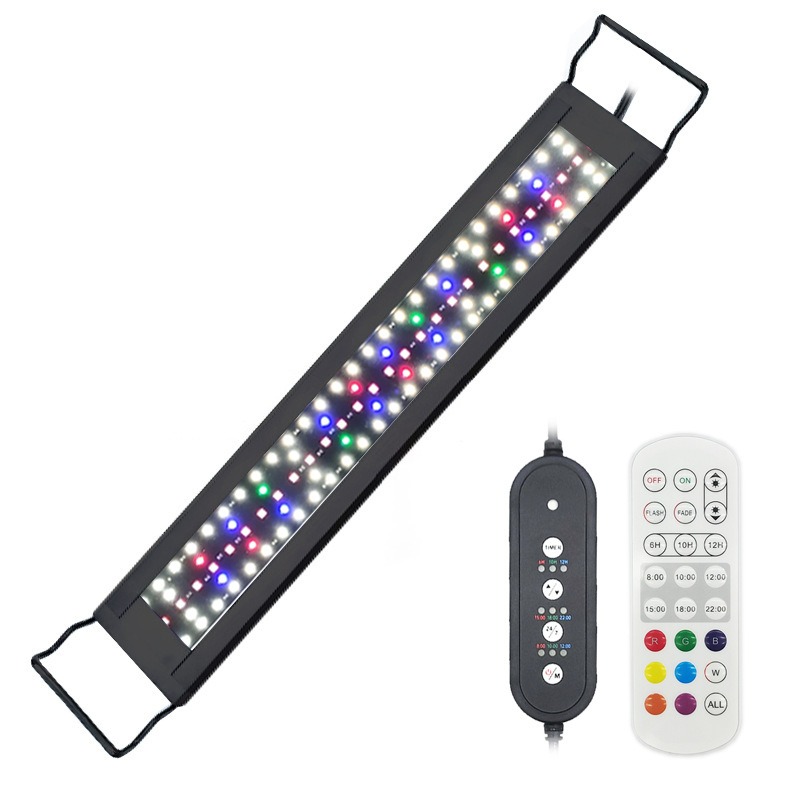 Aquarium Planted Tank Light - LED-Aquariumbeleuchtung Vollspektrum Pflanzen-Riff-Aquariumlampe Einstellbare Sonnenauf- und