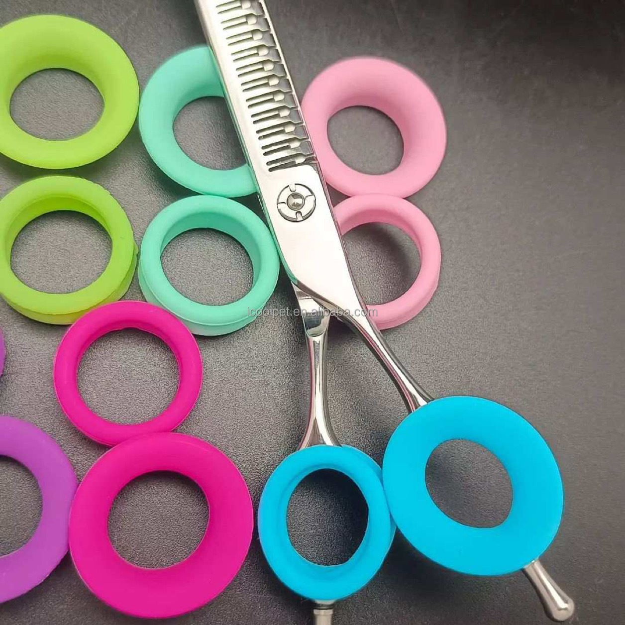 Trimming Scissor Set - 16 Stück Weichere Glitzer-Haarschere für Haustierpflege,