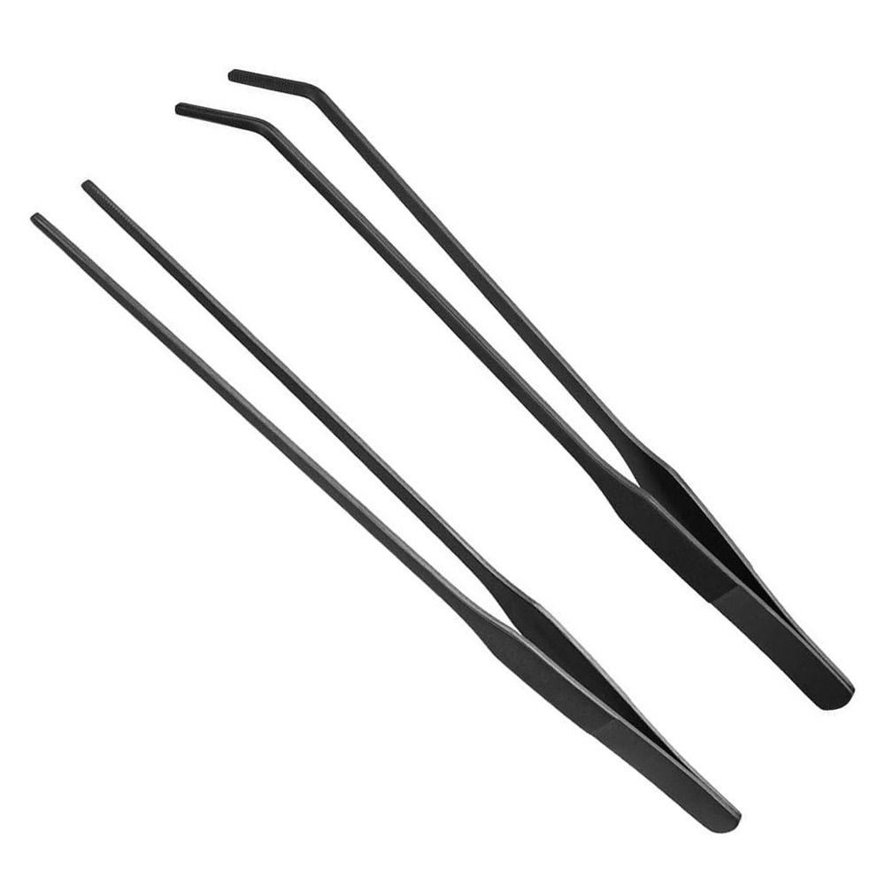 Planted Clip Tweezers - Edelstahl-Aquarium-Pinzette, Rutschfest, Langlebig, Gerade und Gebogene