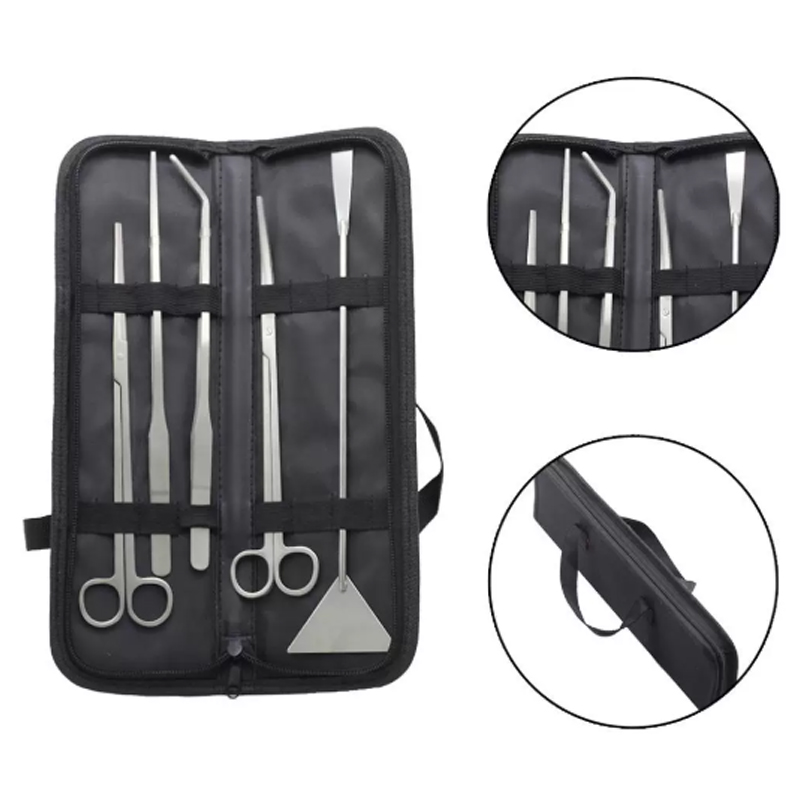 Trimming Scissor Set - Aquarium-Reinigungswerkzeug-Set Wellenschere Pinzette Wasserpflanzen-Gras-Trimmer Edelstahl Fischbecken-Werkzeuge