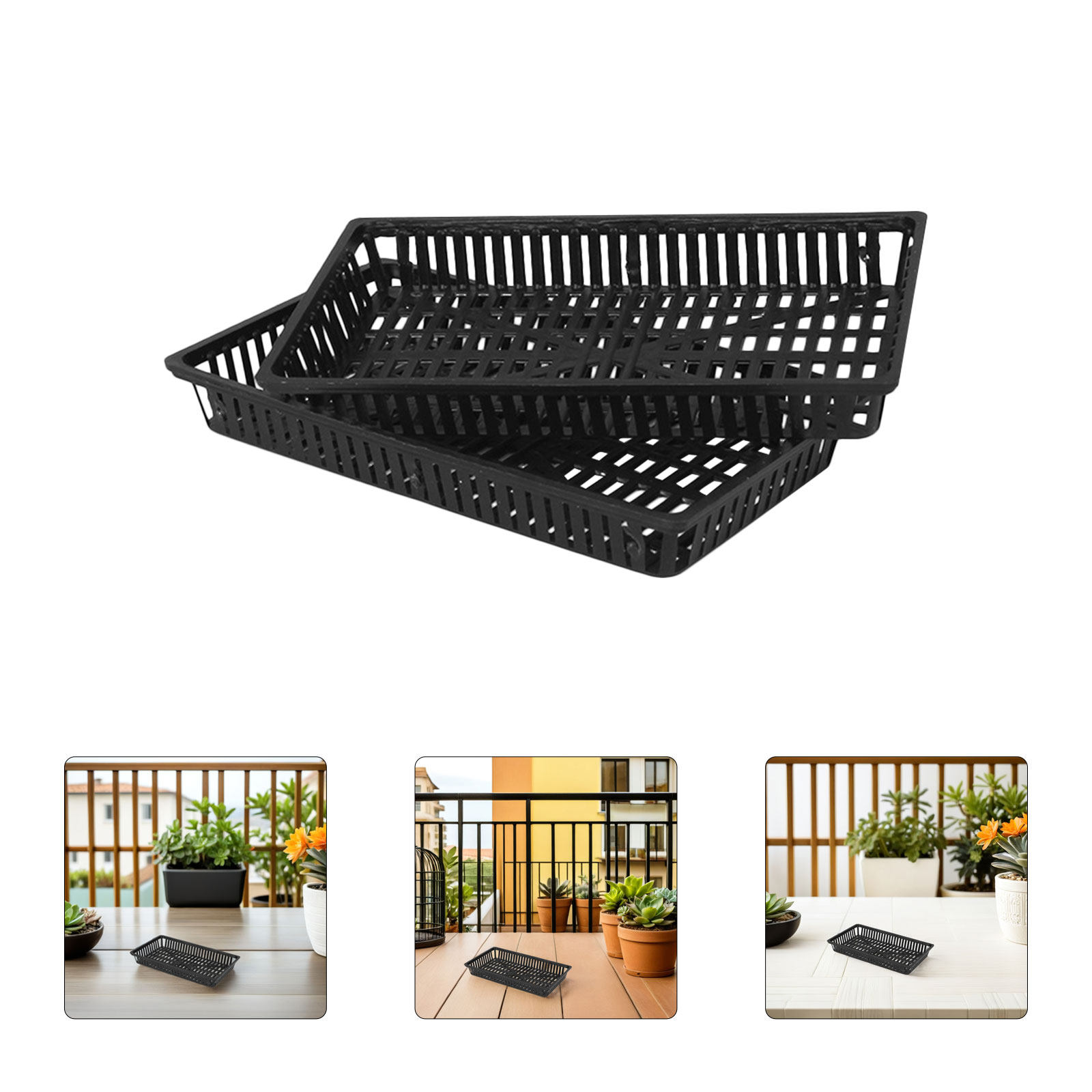 Aquarium Planted Tank Soil - 10 Stück Kunststoff-Wasserpflanzenkörbe, Langlebige Kultivierungstöpfe für