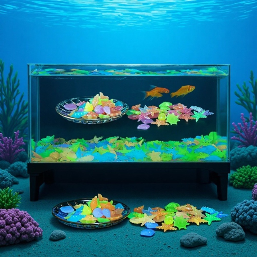 Leuchtende Ozeansteine, fluore – Aquarium Planted Fish Tank Bewertung und Preis