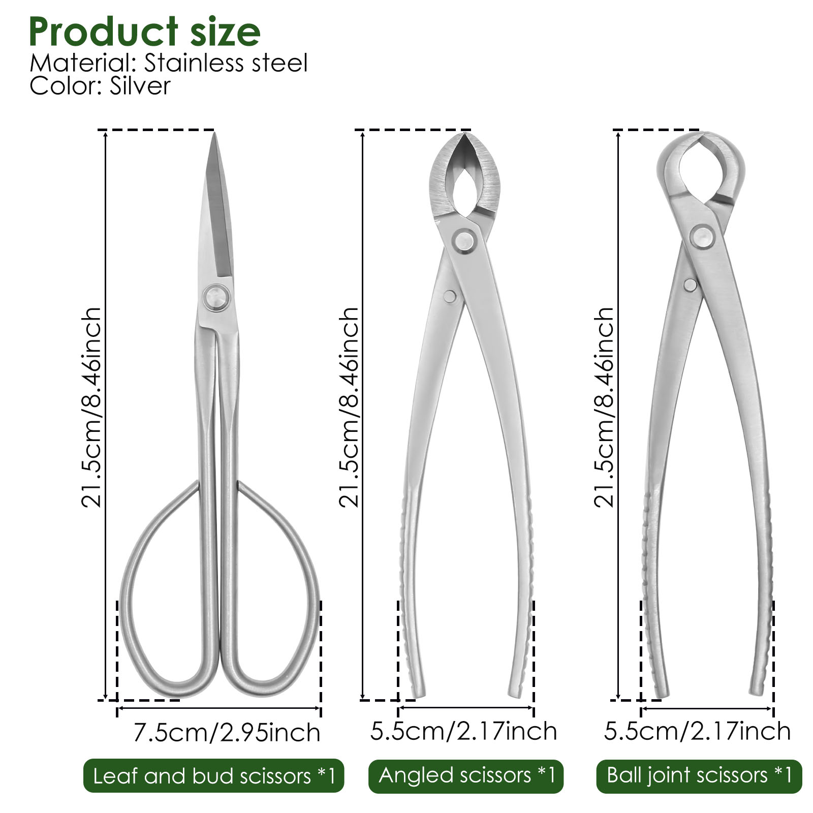 3-teiliges Bonsai-Werkzeugset  – Trimming Scissor Set Bewertung und Preis